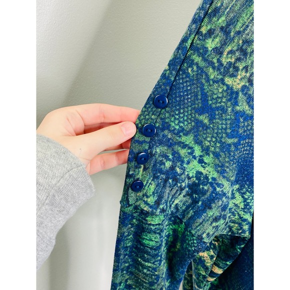 Clara Sun Woo Oversized Snake Print Dolman Top Womens XS Boxy Maximalist Chic - Picture 7 of 11